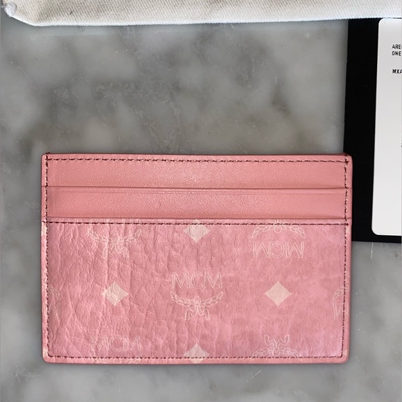 ✨SOLD✨ New Authentic MCM Visetos Original Card Holder in Pink Blossom - Picture 3 of 9